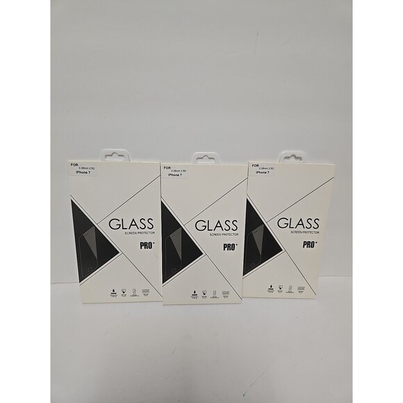 3X Tempered Glass Screen Protector For iPhone 7 Super Strong 9 Hardness - Picture 1 of 5